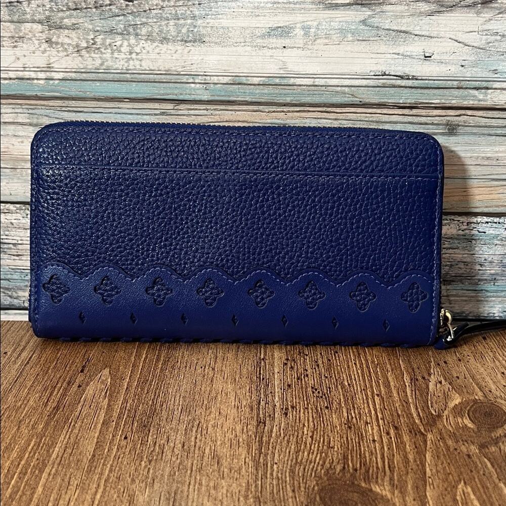 Kate Spade Neda Market Street Accordion Wallet in Blue Pebble Leather - Picture 12 of 12